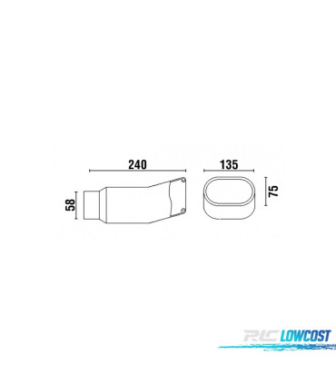 PONTEIRA DE ESCAPE EM INOX UNIVERSAL