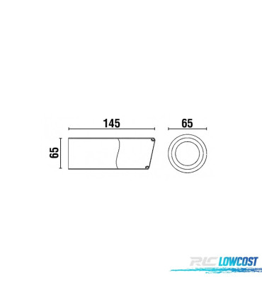 PONTEIRA DE ESCAPE EM INOX REDONDA 65MM