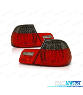 FAROLINS TRASEIROS LED BMW E46 99-03 VERMELHO ESCURECIDO