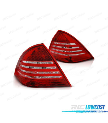 FAROLINS TRASEIROS LED MERCEDES C W203 00-04 VERMELHO BRANCO