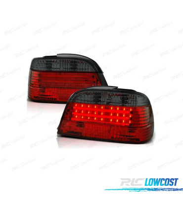 FAROLINS TRASEIROS LED BMW E38 94-01 VERMELHO ESCURECIDO