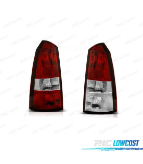 FAROLINS TRASEIROS FORD FOCUS SPORTWAGON 98-04 VERMELHO BRANCO