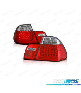 FAROLINS TRASEIROS BMW E46 01-05 LED VERMELHO BRANCO LOOK M3