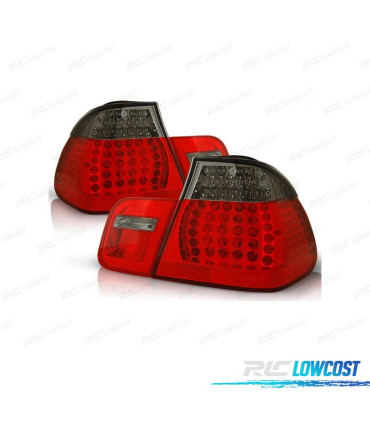 FAROLINS TRASEIROS BMW E46 01-05 LED VERMELHO ESCURECIDO LOOK M3
