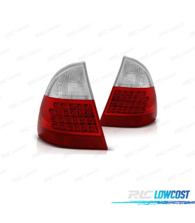 FAROLINS EXTERIORES BMW E46 TOURING 98-05 LED VERMELHO CROMADO