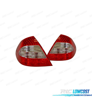 FAROLINS LED MERCEDES CLASSE E W211 02-06 VERMELHO CROMADO