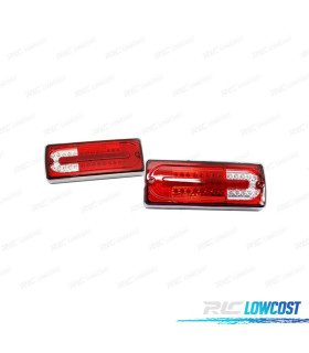 FAROLINS TRASEIROS MERCEDES CLASE G W463 89-13 FULL LED VERMELHO LOOK AMG G55