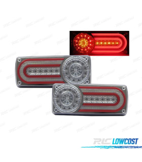 FAROLINS TRASEIROS LED MERCEDES CLASSE G W463 89-13 CROMADO
