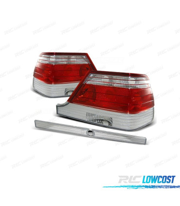 FAROLINS MERCEDES S W140 94-98 VERMELHO BRANCO