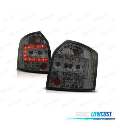 FAROLINS LED AUDI A4 B6 AVANT 01-04 FUNDO CROMADO FUMADO