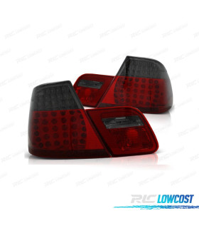 FAROLINS TRASEIROS LED BMW E46 99-03 VERMELHO ESCURECIDO LOOK M3
