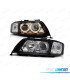 FARÓIS AUDI A6 4B 97-99 ANGEL EYES FUNDO PRETO