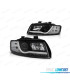 FARÓIS AUDI A4 B6 00-04 LUZ DIURNA TUBE LIGHT FUNDO NEGRO