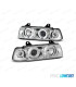 FARÓIS BMW E36 SEDAN 92-98 ANGEL EYES CCFL FUNDO CROMADO