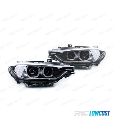 FARÓIS BMW F30 F31 11-15 XENON LUZ DE CURVA FUNDO NEGRO