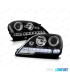 FARÓIS FRONTAIS LUZ DIURNA E PROJETOR PARA MERCEDES ML W164. 08-11. FUNDO PRETO