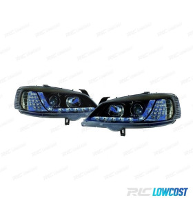 FARÓIS OPEL ASTRA G 97-04 LUZ DIURNA LED CROMADO