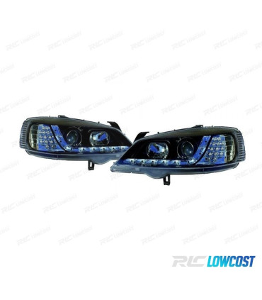 FARÓIS OPEL ASTRA G 97-04 LUZ DIURNA LED CROMADO