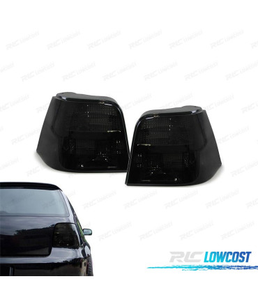 FAROLINS TRASEIROS VOLKSWAGEN VW GOLF 4 MK IV 97-03 PRETO ESCURECIDO