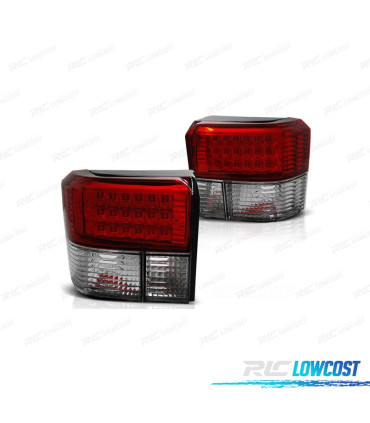 PILOTOS VOLKSWAGEN VW T4 TRANSPORTER CARAVELLE 90-03 LED VERMELHO CROMADO