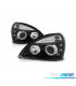 FARÓIS ANGEL EYES LED PARA RENAULT CLIO B 01-05 FUNDO PRETO