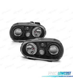FARÓIS VOLKSWAGEN VW GOLF 4 97-03 LOOK R32 FUNDO NEGRO