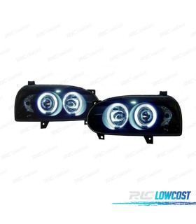 FARÓIS ANGEL EYES VOLKSWAGEN VW GOLF 3 92- 97 FUNDO PRETO