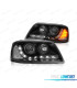 FARÓIS VOLKSWAGEN VW T5 03-09 LUZ DIURNA LED FUNDO NEGRO