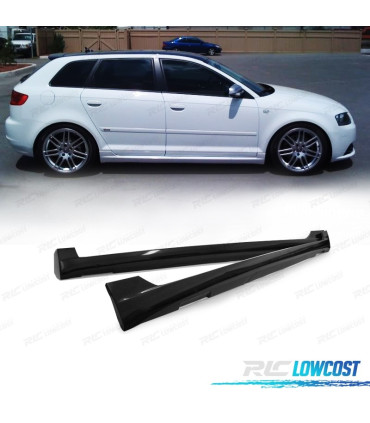 EMBALADEIRAS LATERAIS AUDI A3 8PA SPORTBACK 03-11 LOOK S LINE