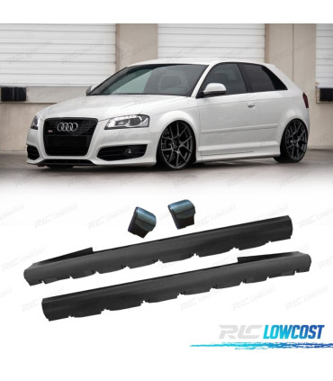 EMBALADEIRAS LATERAIS AUDI A3 8P 03-11 3 PORTAS LOOK S3