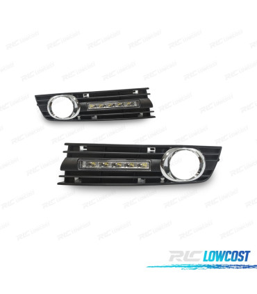 GRELHAS LUZ DIURNA LED AUDI A4 B6 00-04 PRETO