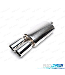 PANELA DE ESCAPE INOX UNIVERSAL DUPLA SAÍDA DIAGONAL