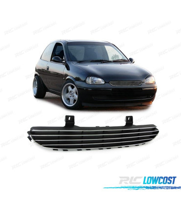 GRELHA FRONTAL OPEL CORSA B 96-00 PRETO CROMADO