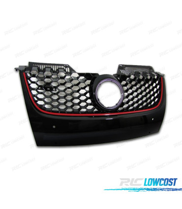 GRELHA DIANTEIRA VOLKSWAGEN VW GOLF 5 LOOK GTI PRETO VERMELHO