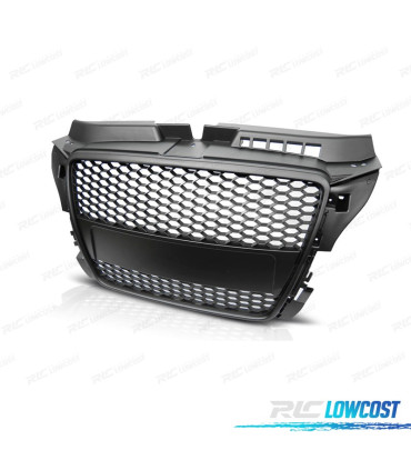 GRELHA FRONTAL AUDI A3 8P 08-12 PRETO LOOK RS3