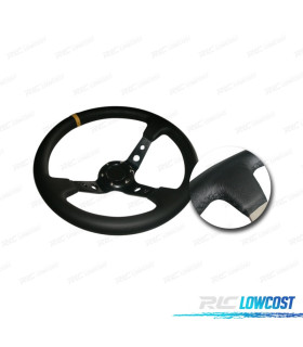 VOLANTE TIPO OMP INVERTIDO PRETO AMARELO