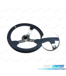 VOLANTE TIPO OMP INVERTIDO PRATEADO CAMURÇA