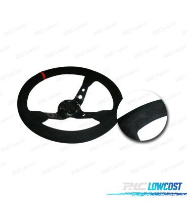 VOLANTE TIPO OMP INVERTIDO PRETO VERMELHO CAMURÇA