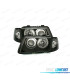 FARÓIS ANGEL EYES AUDI A3 8L 96-00 FUNDO PRETO