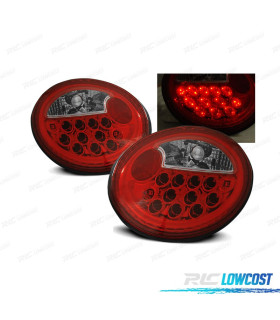 FAROLINS TRASEIROS LED VOLKSWAGEN VW NEW BEETLE 98-05 VERMELHO
