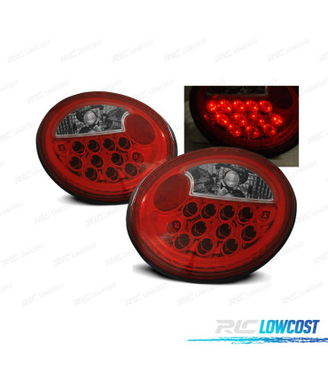FAROLINS TRASEIROS LED VOLKSWAGEN VW NEW BEETLE 98-05 VERMELHO