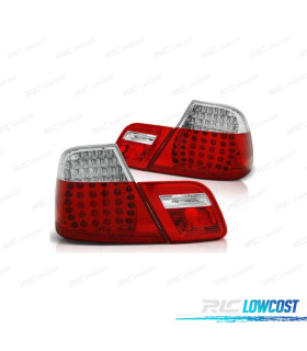 FAROLINS TRASEIROS LED BMW E46 98-01 VERMELHO CROMADO LOOK M3