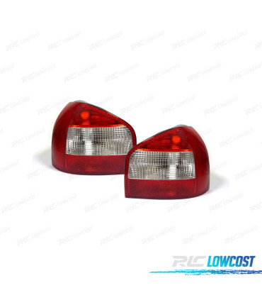 FAROLIN TRASEIROS AUDI A3 8L 00-03 VERMELHO BRANCO