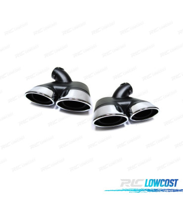 PONTEIRAS DE ESCAPE DUPLAS OVAIS MERCEDES W211 02-09 ASPECTO AMG DIESEL