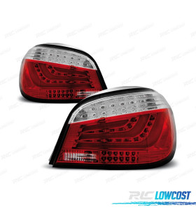 FAROLINS TRASEIROS BMW E60 LCI 07-10 LED VERMELHOS CROMADO