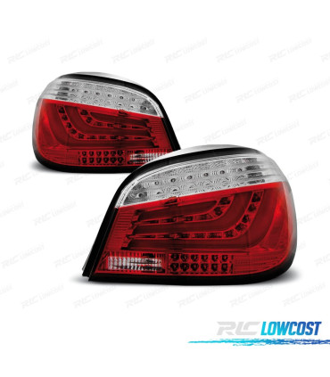 FAROLINS TRASEIROS BMW E60 LCI 07-10 LED VERMELHOS CROMADO