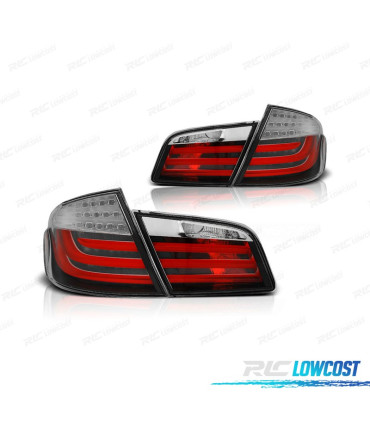 FAROLINS TRASEIROS PARA BMW SERIE 5 F10 10- LIGHT BAR FUNDO VERMELHO