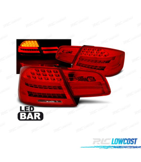 FAROLINS TRASEIROS BMW E92 06-10 LIGHT BAR VERMELHO CROMADO