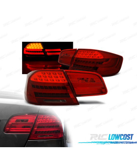 FAROLINS TRASEIROS BMW E92 06-10 LIGHT BAR FULL LED VERMELHO FUMADO