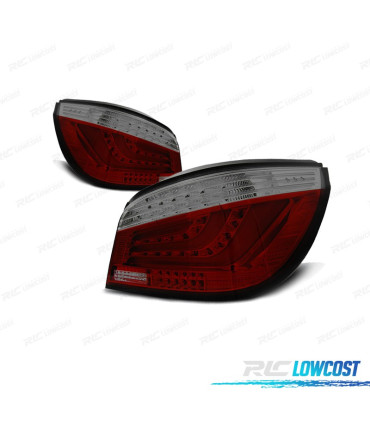 FAROLINS TRASEIROS BMW E60 LCI 07-10 LED VERMELHO FUMADO